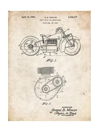 1934 Old Indian Motorcycles Patent Art Drawings Gifts For Motorcycle Riders